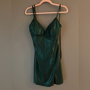 Morgan & Co. Shimmering Teal Dress